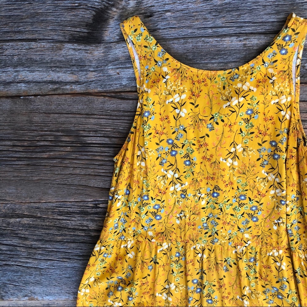 Yellow floral dress